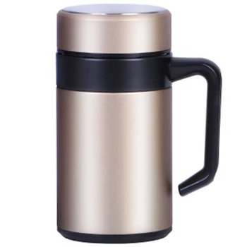 

500ML Double Stainless Steel Thermocup Vacuum Cup Office Water Bottle with Handle Portable Travel Thermos Coffee Tea Thermocup-G