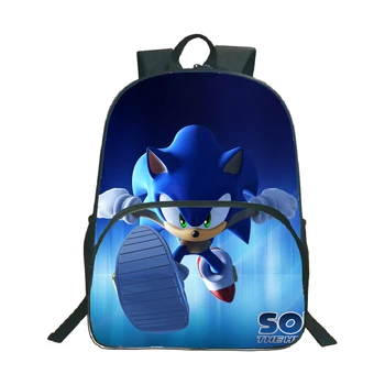 

Cartoon Sonic Backpack For Students Boys Girls Bags Teens Daily Backpack Travel Rucksacks Fashion Popular Pattern Schoolbag