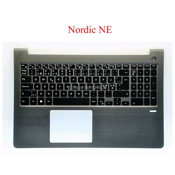 

Laptop Palmrest NE keyboard For DELL For Vostro 15 5568 V5568 P62F 0FCN57 without Backlit Nordic keyboard with finger hole new