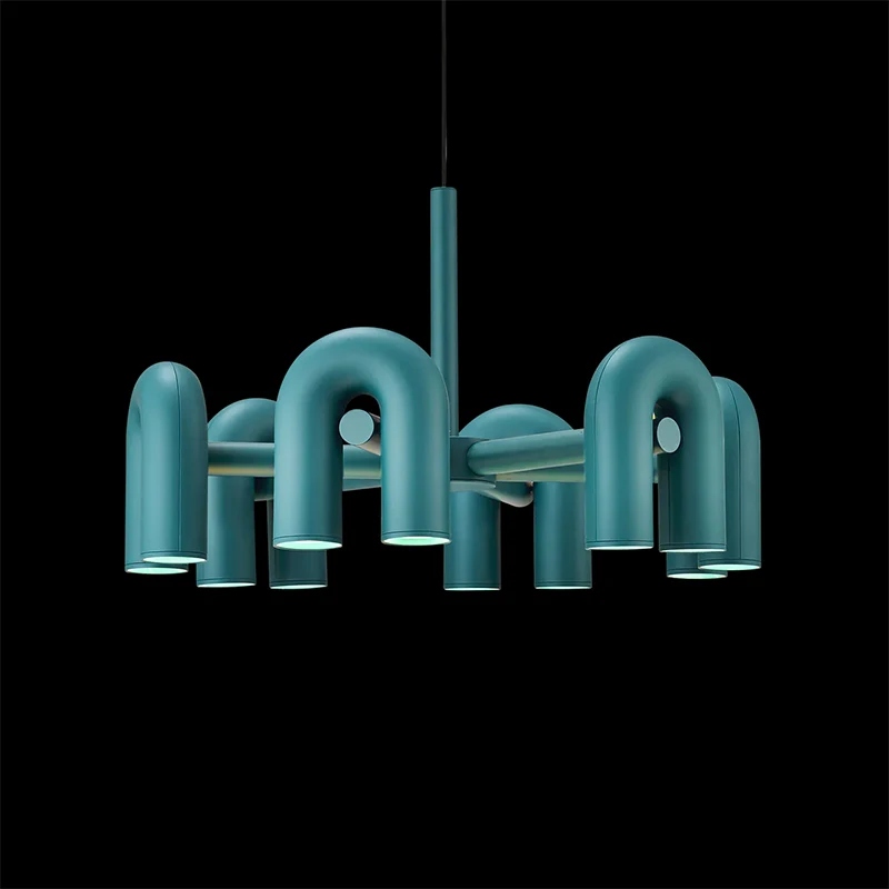 Hot Sale Products! Postmodern Creative Kitchen LED Chandelier Iron Dining Room Hanging Lamp Simple Living Room Decoration Lights Bedroom Lighting