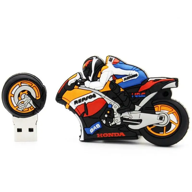 

New pendrive motorcycle usb flash drive 128GB 64GB cartoon high quality memory stick pen drive 32gb usb stick Hot sale usb