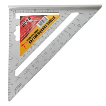 

7" Square Carpenter's Measuring Ruler Layout Tool Triangle Angle Protractor New Measuring & Gauging Tools
