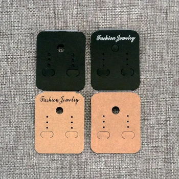 

50pcs 4*5 Kraft Paper Hanging Earring Display Card Jewelry Holder Earring Stud Card Earring Packaging Card Accessories