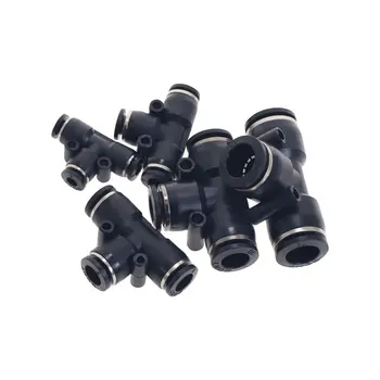 

10Pcs 8mm Pneumatic Tee Union Connector Tube Air Fitting
