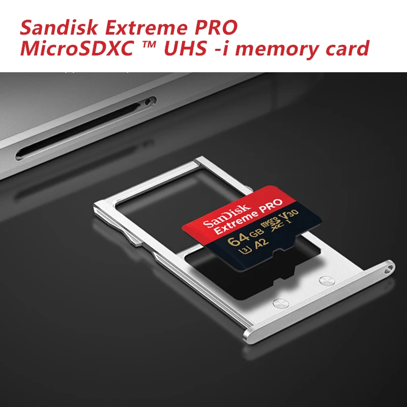 Двойной Флеш-накопитель SanDisk Extreme Pro слот для карт памяти 64g Micro sd карта 128 ГБ до 160 МБ/с. скорость чтения Class10, V30, U3, A2