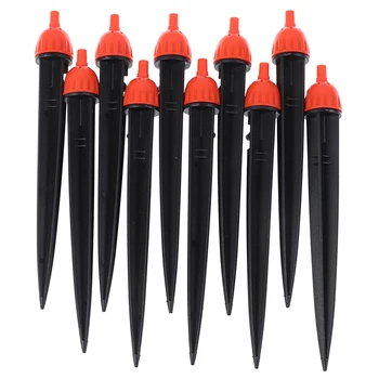 

10PCS 8-Holes Garden Adjustable Sprinkers on Stake with Mist Nozzle Irrigation Sprinklers Multifunctional Spray Dripper Watering