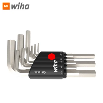 

Xiaomi Mijia Wiha Allen Wrench 9 Piece Set Screwdriver Kit Precision Magnetic Bits DIY Screw Driver Set Black