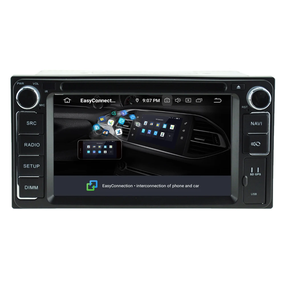 Top Car DVD Player For Toyota Yaris Matrix Ipsum Previa Crown FORTUNER AVANZA LANDCRUISER 100 Rush Celica Kluger Allion Hiace 4
