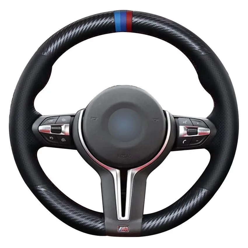 Чехол из углеродного волокна и кожи для руля BMW F87 M2 F80 M3 F82 M4 M5 F12 F13 M6 F85 X5 M F86 X6 F33 F30 |