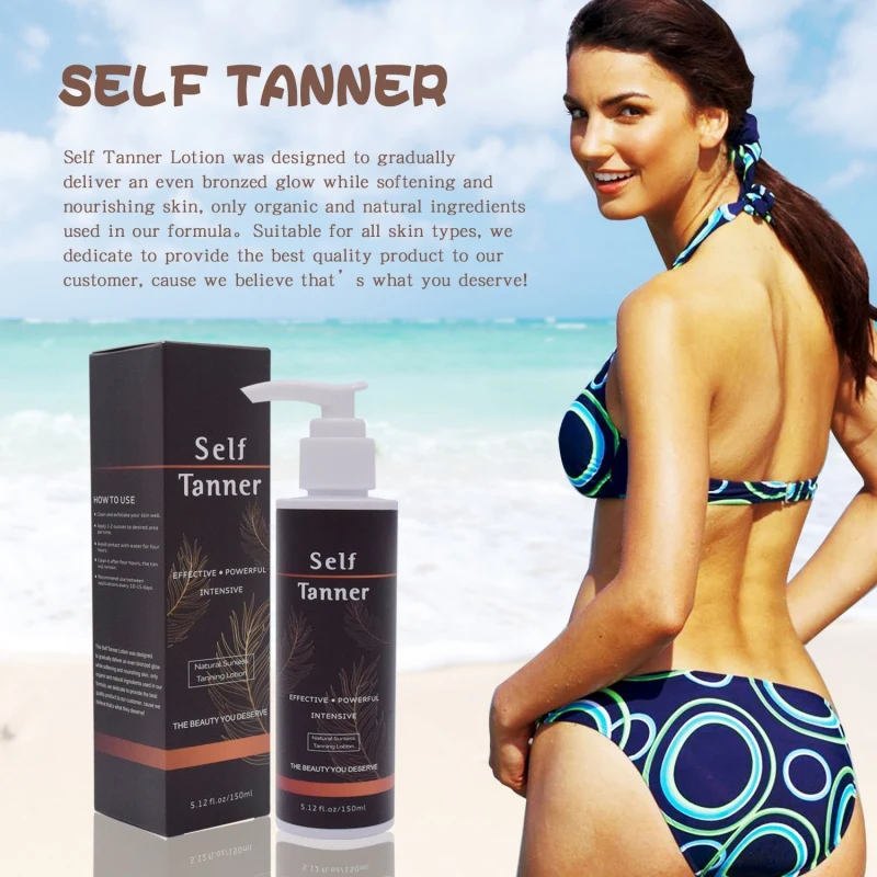 

Self Tanning Cream Moisturizing Sunless Tanning Lotion Natural Bronzer Body Lotion Good use Y1