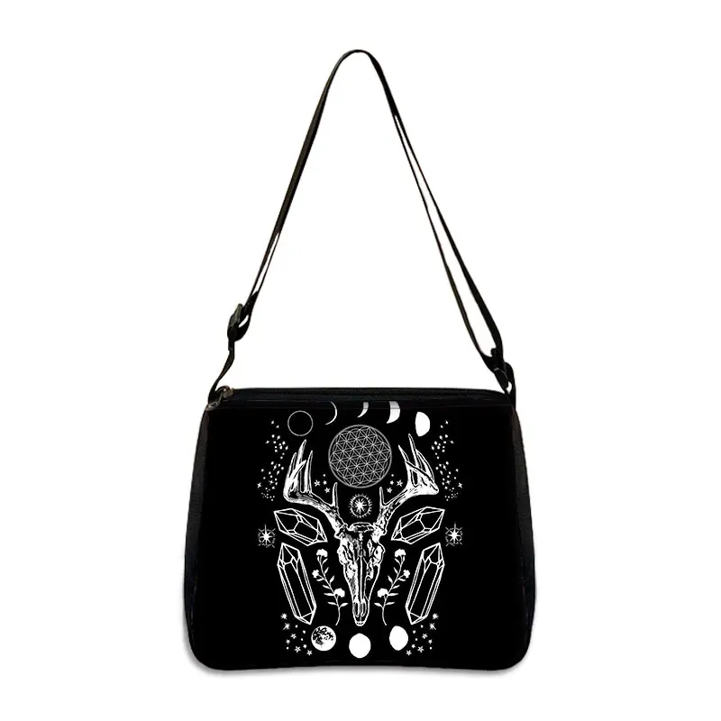 Gothic Girl / Witch / Wicca Handbags Retro Leisure Shoulder Bags Women Cross Handle Bag Underarm Female Clutch Totes Bags 