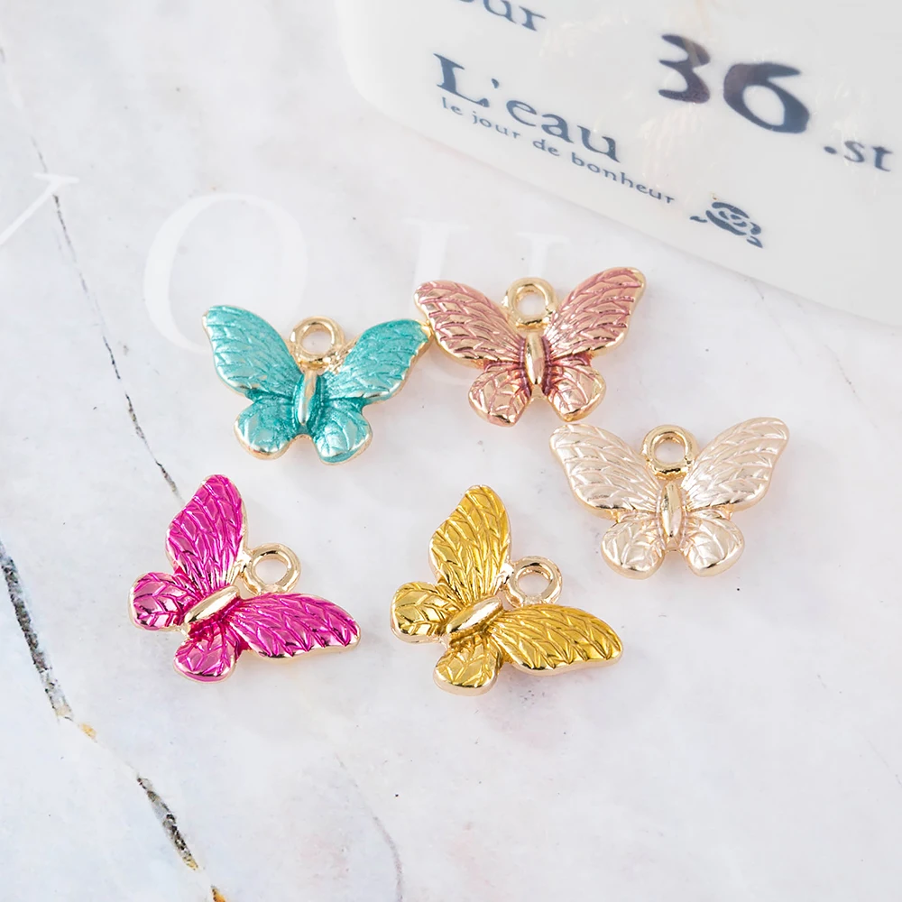 10pcs Sweet Colorful Butterfly Charms Gold Color Cute Enamel Animal Charms For Girls DIY Earrings Jewelry Accessories 10pcs Sweet Colorful Butterfly Charms Gold Color Cute Enamel Animal Charms For Girls DIY Earrings Jewelry Accessories