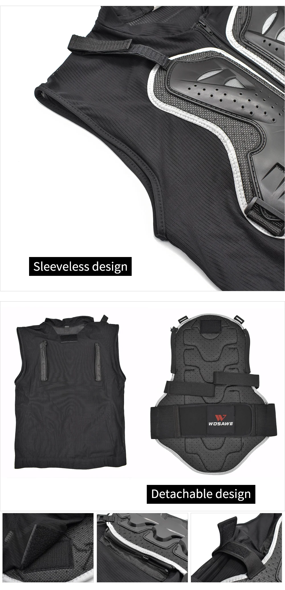 Motorcycle Armor Motorcycle Body Armor Body Protector Motorcycle Armor Vest Motorcycle Jackets Motorcycle Armor Pads Motorcycle Armor Accessories WOSAWE Motorcycle Jacket Men Full Body Armor Motocross Racing Protective Gear Chest Protection Off-road Anti-drop Jacket