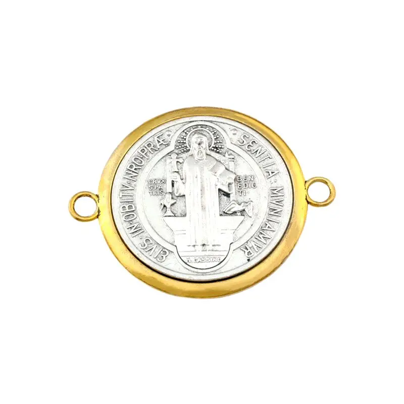 5 шт./лот католические Бенедикт Крест сплава разъем цинковый сплав золото и