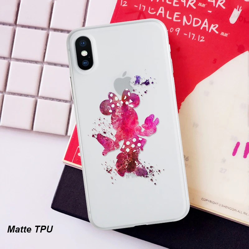 caimini Матовые Мультяшные милые роскошные чехлы на заднюю панель для iPhone 11 Pro XS Max XR X для iPhone 5 5S S SE 8 7 10 6 6S Plus чехлы из мягкого ТПУ силикона - Цвет: caimini