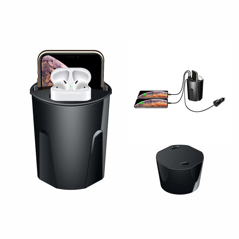 10 Вт автомобильное быстрое Qi Беспроводное зарядное устройство для iPhone MAX/XR/X/8 SAMSUNG Galaxy S10/S9/S8/S7/Note10/Note8 edge для Airpods 2