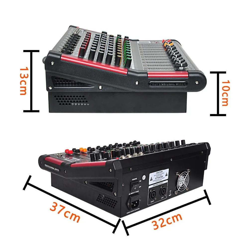 GAX-M8 High quality Professional 8 Channel Mixing Console Audio Blueteeth Power Amplifier Mixer