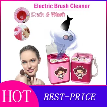 

Mini Electric Makeup Brush Cleaner Convenient Make Up Brushes Washing Cleanser Powder Puff Cleaning Tool Machine Blister Package