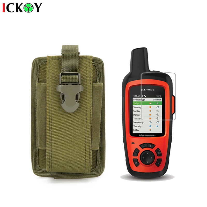 Custodia Tattica Militare Custodia Protettiva Portatile + Pellicola Protettiva Per Schermo Per Gps Portatile Garmin Inreach Se + Plus / E