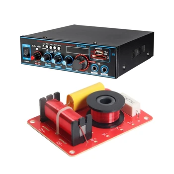 

FULL-2 Pcs Accessories: 1 Pcs 800W Audio Power Amplifier with US Plug 12/220V 2 Channel & 1 Pcs 130W Speaker Crossover 2 Way Hig