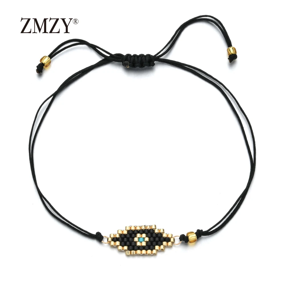 SL052 ZMZY DIY модный милый этнический многослойный браслет Miyuki с бусинами Boho эффектные Цветочные браслеты для женщин ювелирный подарок - Окраска металла: SL052