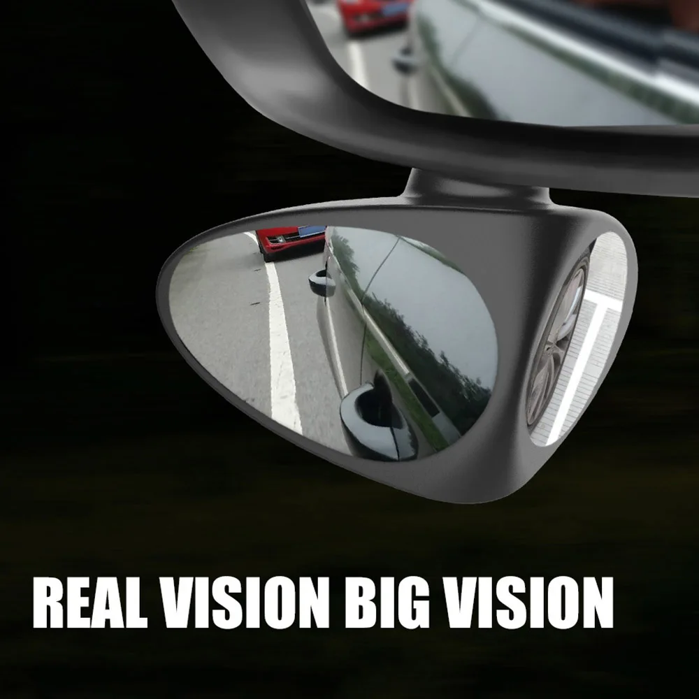 

Car front and rear wheel blind zone mirror 360 degree rearview mirror Double mirror multifunction blind spot reversing aid