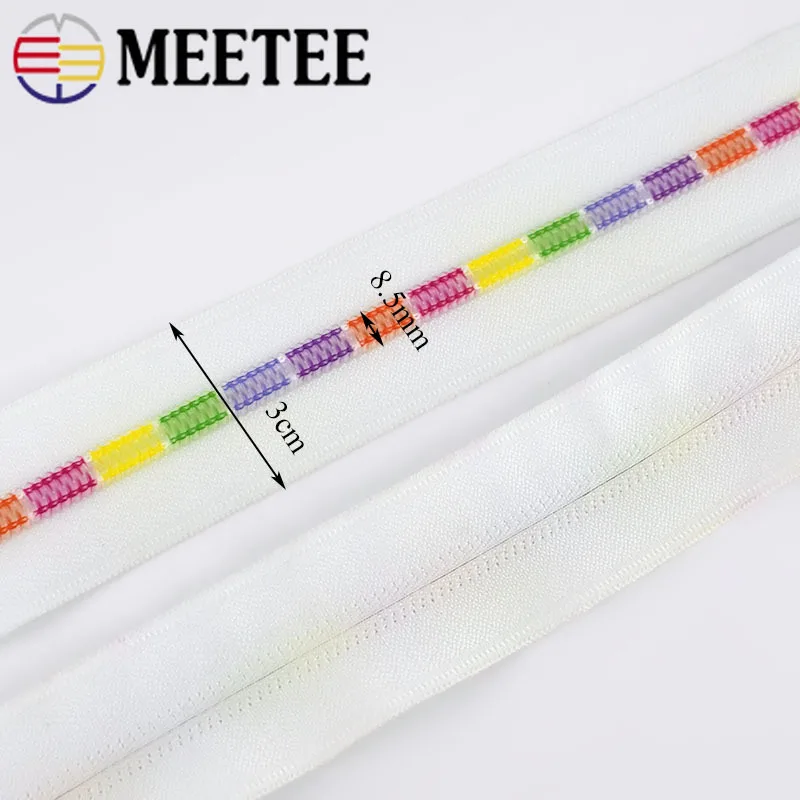 Meetee 10/20 метров 5# разъемная застежка-молния белый Цветной зубов катушки нейлоновые застежки-молнии для шитья одежды сумок Декор застежкой-молнией DIY Repair аксессуары ZA026