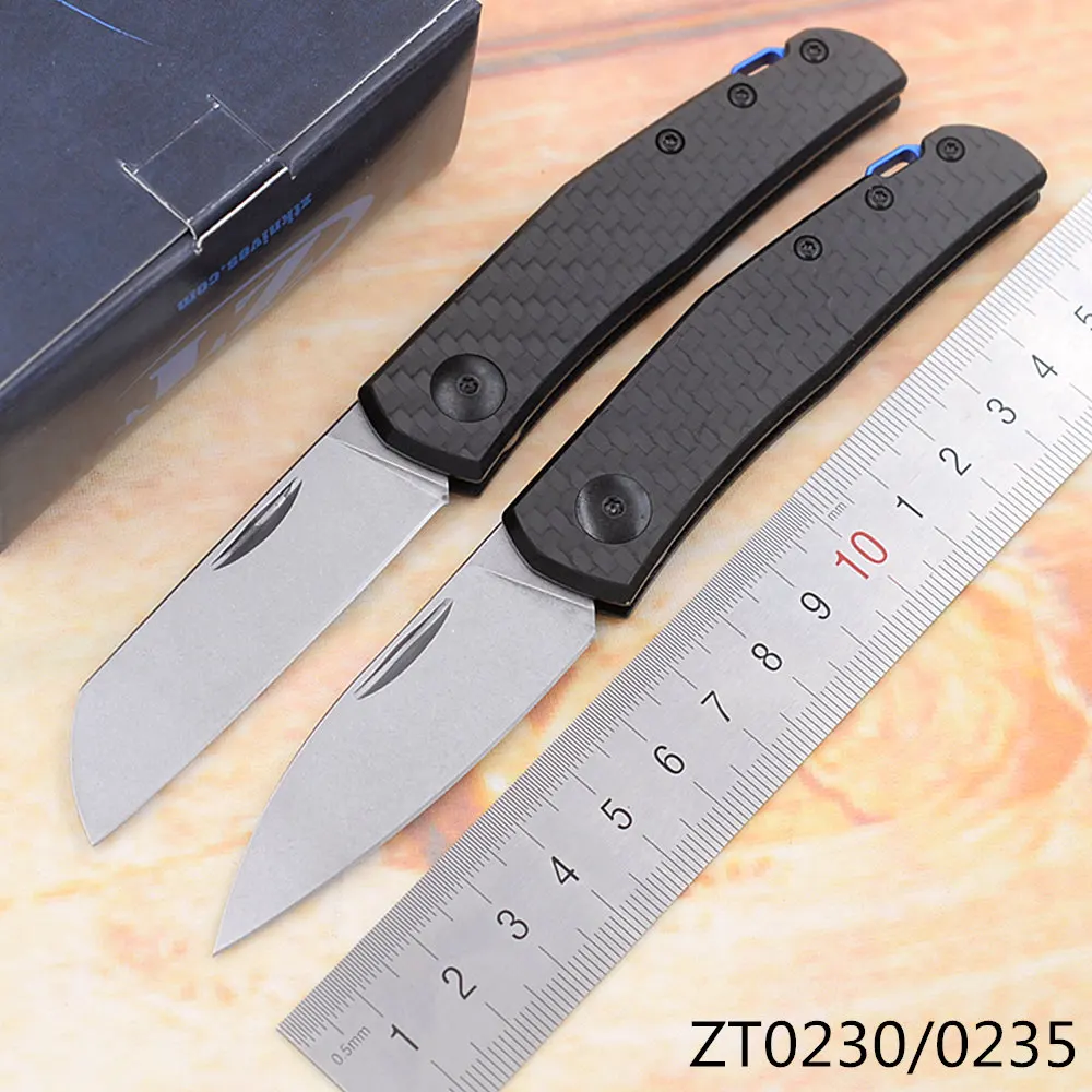 JUFULE  ZeroTolerance 0230 0235 Slip-Joint carbon fibre Mark 20CV Pocket Survival EDC Tool camping outdoor kitchen folding knife