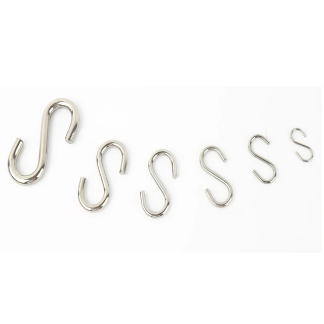 2pcs S hook heavy duty M2/M3/M4/M5/M6/M8 304 stainless steel Hook rigging  wire Connector S Shaped Hooks - AliExpress