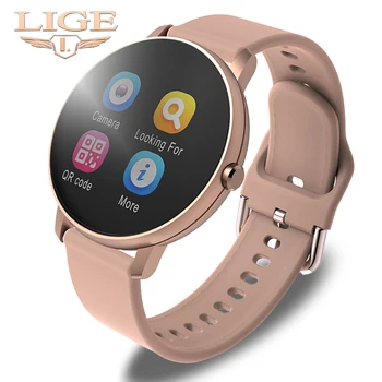 

LIGE New Smart Watch 2020 Heart rate And blood pressure information Reminder Waterproof Smartwatch suitable For Android Apple
