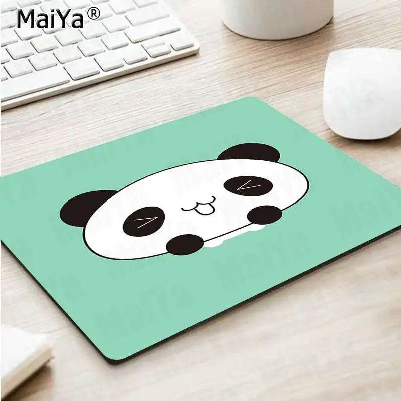 MaiYa Panda так мило DIY дизайн игровой с узором коврик для мыши резиновый ПК компьютерный игровой коврик для мыши - Цвет: No Lock Edge18x22cm