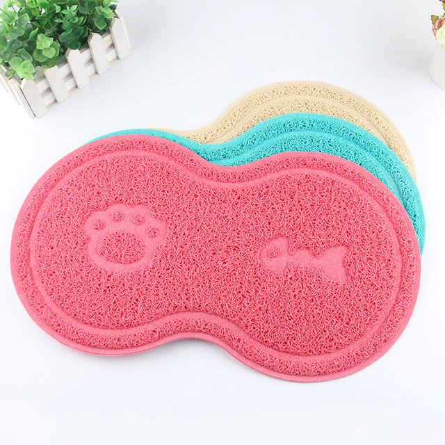 Cat And Dog Pet Mat Cute Cat Litter Pad Foot Mat Non-Slip Dish Bowl Food Feed Mat Pad Placement Pet Accessories 2