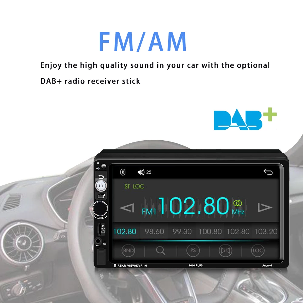 7-дюймовый автомобильный радиоприемник для Apple Carplay 2 Din Android 8.1 автомобильный мультимедийный плеер универсальный GPS-навигация BT динамик с сенсорным экраном DAB USB сабвуфер Wi-Fi авто стерео аудио нет DVD