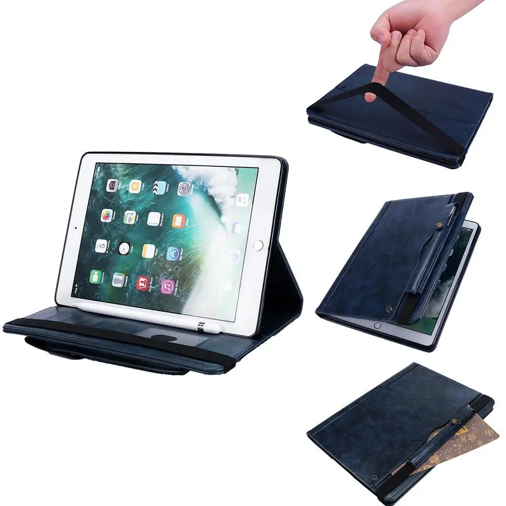 

Ultra thin Smart With Pencil Holder Tablet Case For iPad Pro 10.5 A1701/ A1709 Premium Leather Cover Wallet Case Funda+gifts