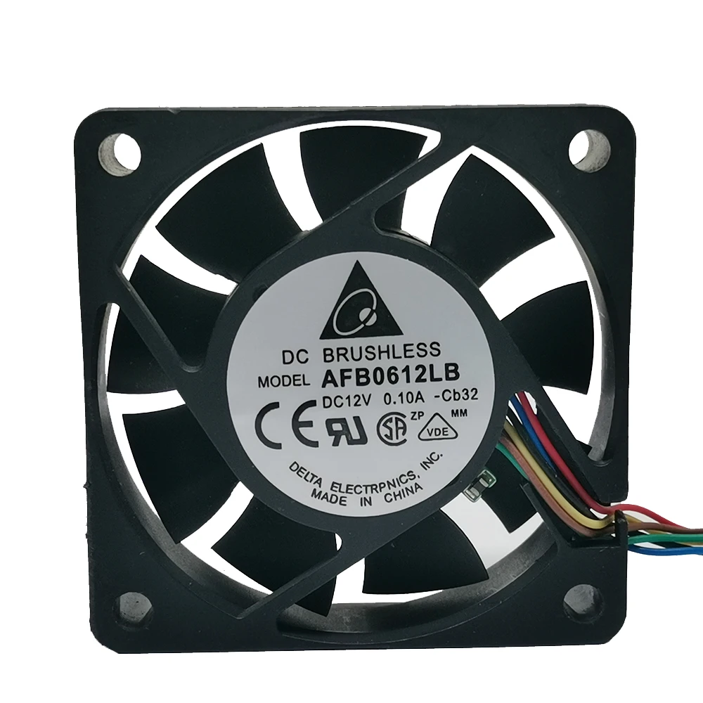 

New delta 6015 6cm afb0612lb 12V 0.10a 4-wire PWM temperature control CPU silent cooling fan