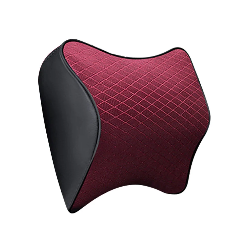 

Neck Support Headrest Car Back Cushion Lumbar Support Pillow Memory Foam Fabrics Fatigue Relieve