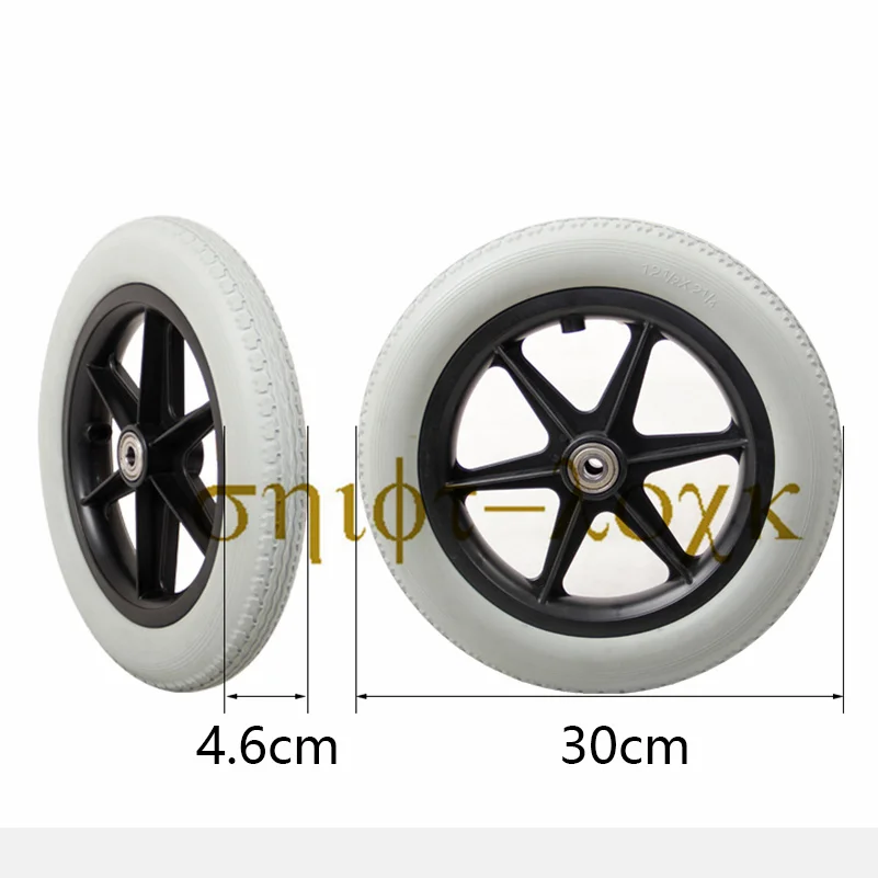 

Аксессуары для инвалидных колясок заднее колесо 12-дюймовые полиуретановые шины без пневматических колес ручное колесо 1/2x2 1/4