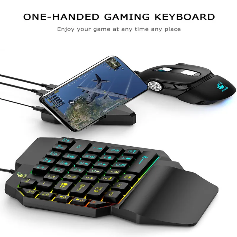 Портативный Одноручный USB 39 ключ PUBG клавиатура конвертер Plug And Play Проводная