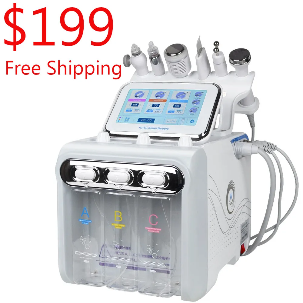 6 в 1 H2-O2 гидро дермабразия кожи лифтинг спа лица микродермабразия машина вода