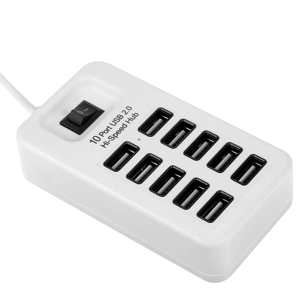 Rápida de Arquivos Velocidade de Transmissão Controle de Uma Portas Hi-velocidade Hub Uso Simultâneo Transferência Grandes 480mbps Chave Preto 10 Usb 2.0 20 Computador e Escritório