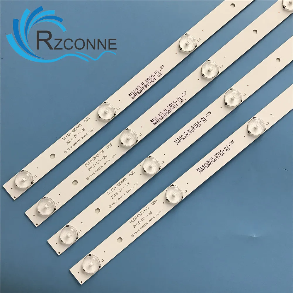  LED backlight strip 9 lamp for Philips 43PFF5021 43PFF5011 T4312M LD43V22S DLED43GC4X9 DLED43GC 4X9 - 4000375391299