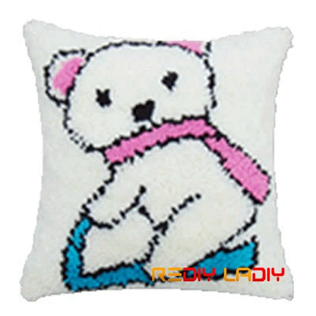 Набор подушек с крючком и защелкой, милый медведь, чехол для подушки, вязание крючком, хобби и поделки, сделай сам, пряжа для вышивки, наволочка для дивана, кровати, подушки - Color: BZ665