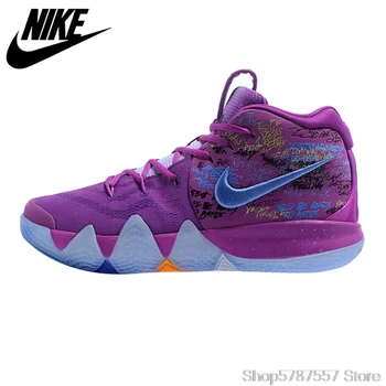 

Nike Kyrie 4 Irving 4th Generation Confetti Men's Basketball Shoes,Purple, Shock Absorption Wear Resistant Wraparound