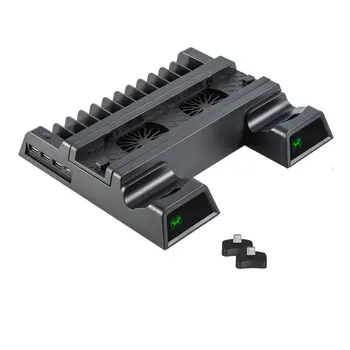 

PS4/PS4 Slim/PS4 Pro Dual Controller Charger Console Vertical Cooling Stand Charging Station LED Fan For SONY Playstation 4