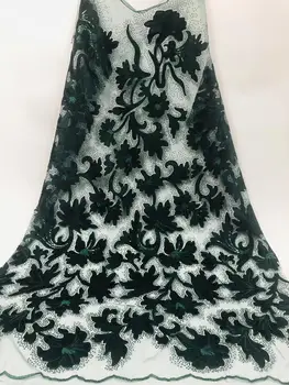 

2020 newest style for sequins lace fabric JOY-2307 Fashionable french net fabric for dress wedding or party dress