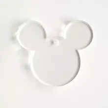 10 шт. акриловый пустой микрофон брелок с мышью прозрачный, лазерный резак для оргстекла брелок-заготовка DIY аксессуар 1/" толщина