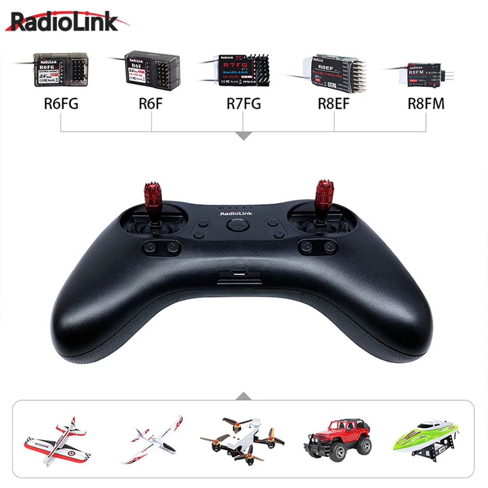 Radiolink T8S 8CH мини передатчика радиоуправляемой модели к компьютеру и R8FM мини приемник 2,4 г радио ручкой геймпад для неизменяемой геометрией крыла/беспилотный летательный аппарат/автомобиль/лодка