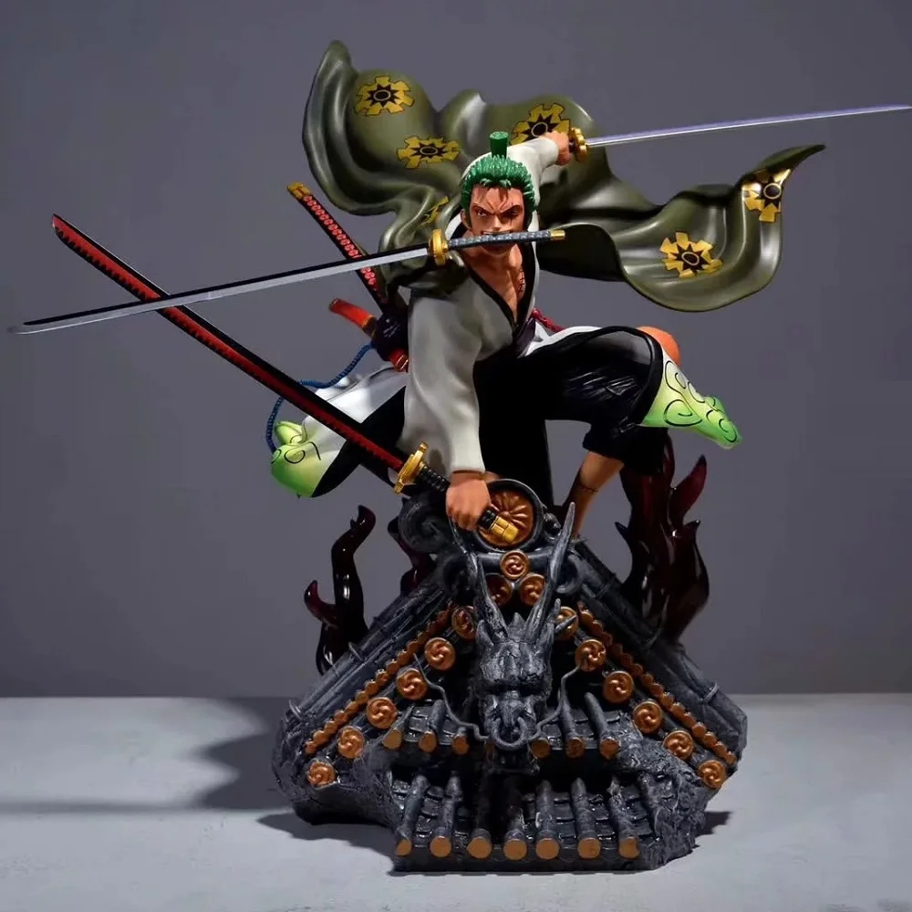 Одна деталь аниме соломенные шляпы фехтовальщик Roronoa Zoro новое изображение в стране Wano 20 ''Статуэтка из ПВХ Коллекционная модель игрушки