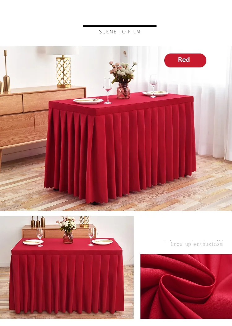 Rectangular Business Table Skirting Conference Tablecloth Sign-In Table Skirt Long Office Activity Tablecover table cover table skirt