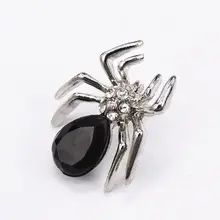 Брошь для Хэллоуина, аксессуары, мини-паук, Мужская брошь, костюм, корсаж, брошь высшего класса, кристалл, воротник, булавка, воротник, кнопка